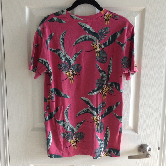 Frank & Oak Tropical Print Cotton-Modal Tee NWT - Picture 4 of 5